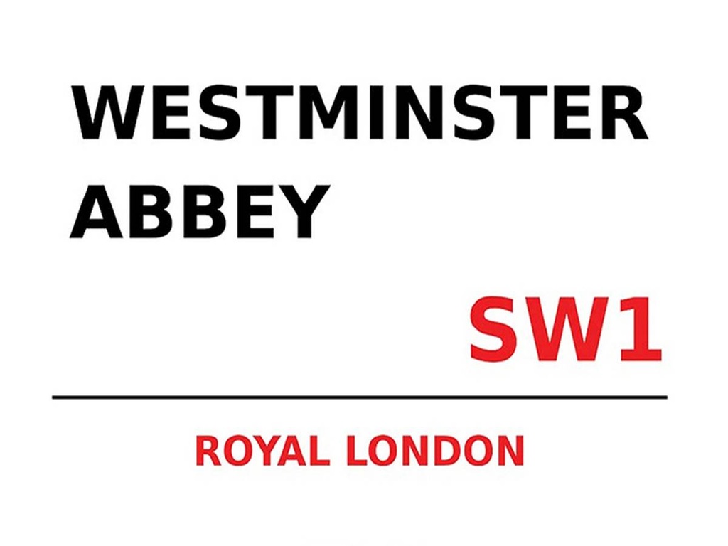 [LA-1791860-H] Holzschild 30x40 cm London Royal Westminster Abbey SW1