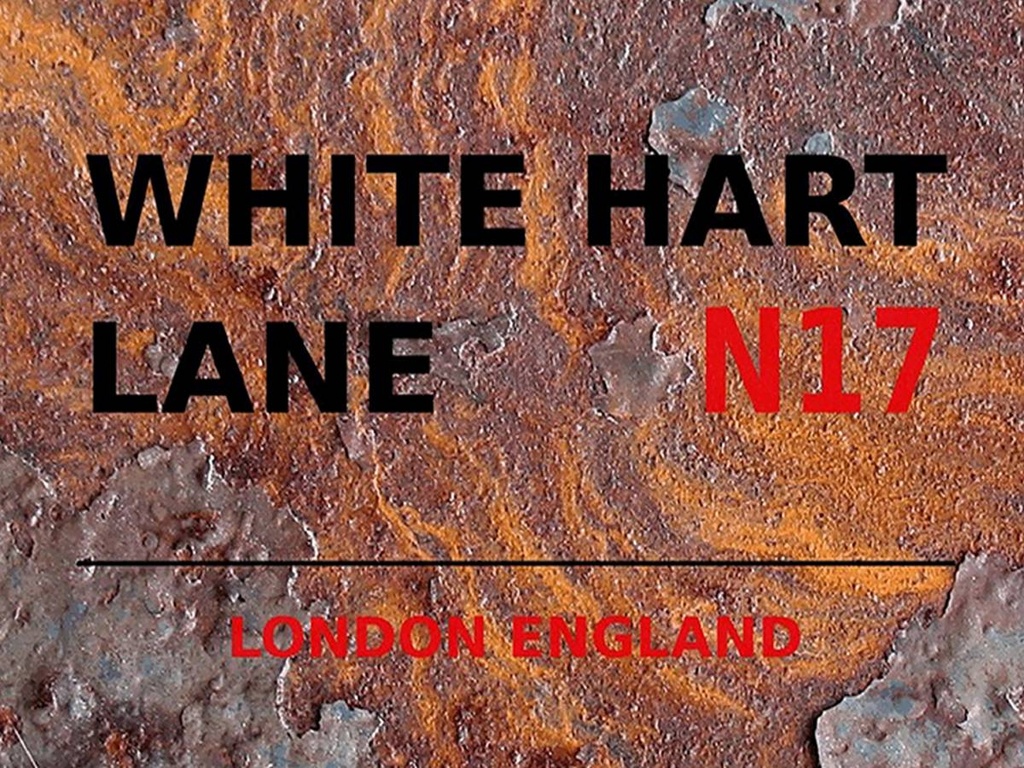 [LA-1791865-H] Holzschild 30x40 cm London England White Hart Lane N17