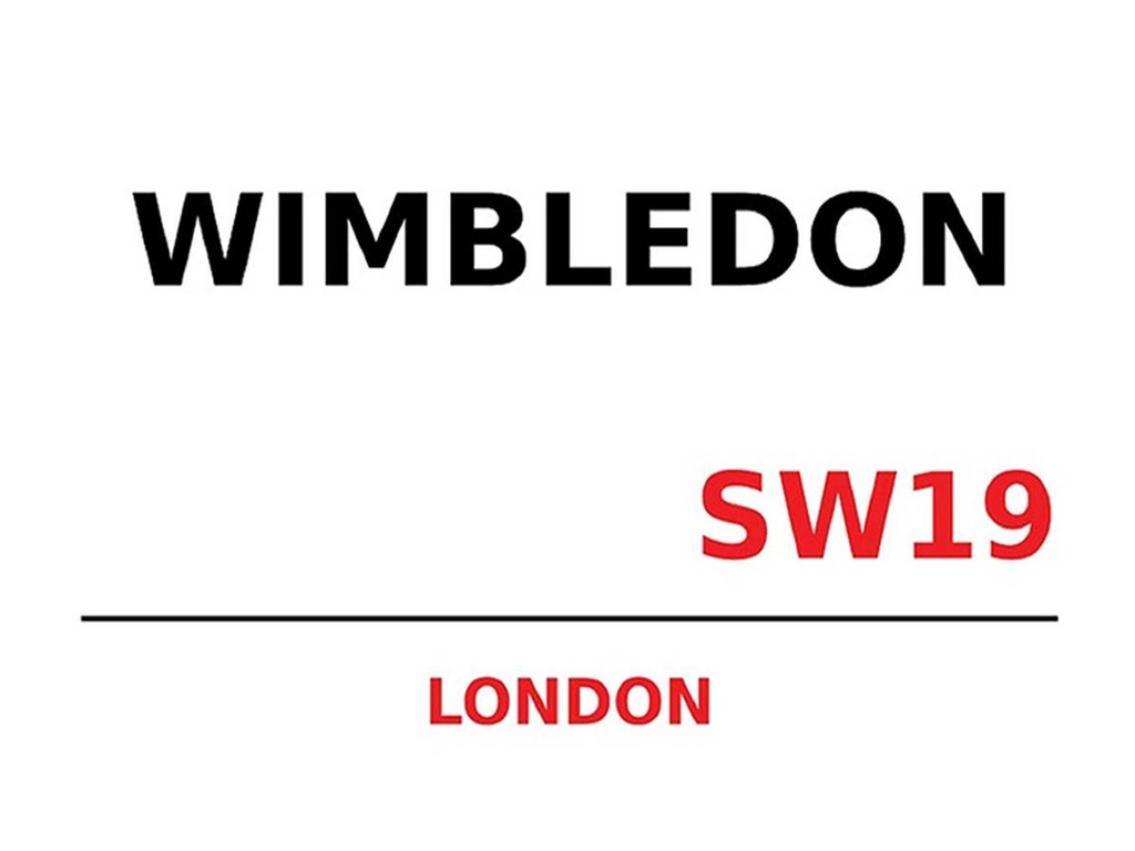 [LA-1791866-H] Holzschild 30x40 cm London Wimbledon SW19