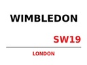 Holzschild 30x40 cm London Wimbledon SW19