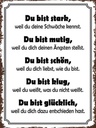Holzschild 40x30 cm Du bist stark, mutig, schön