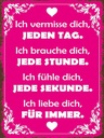 Holzschild 40x30 cm ich vermisse dich jeden Tag