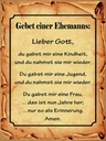 Holzschild 40x30 cm Gebet eines Ehemanns Lieber Gott