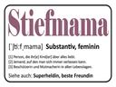 Holzschild 30x40 cm Stiefmama Superheldin Freundin