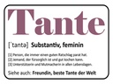 Holzschild 30x40 cm Tante Freundin beste Tante Welt