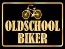 Holzschild 30x40 cm Oldscholl Biker