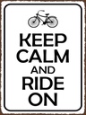 Holzschild 40x30 cm Keep Calm and Ride on