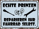 Holzschild 30x40 cm Prinzen reparieren Fahrrad selbst