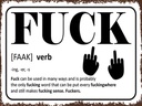 Holzschild 30x40 cm FUCK Verb can be used in many