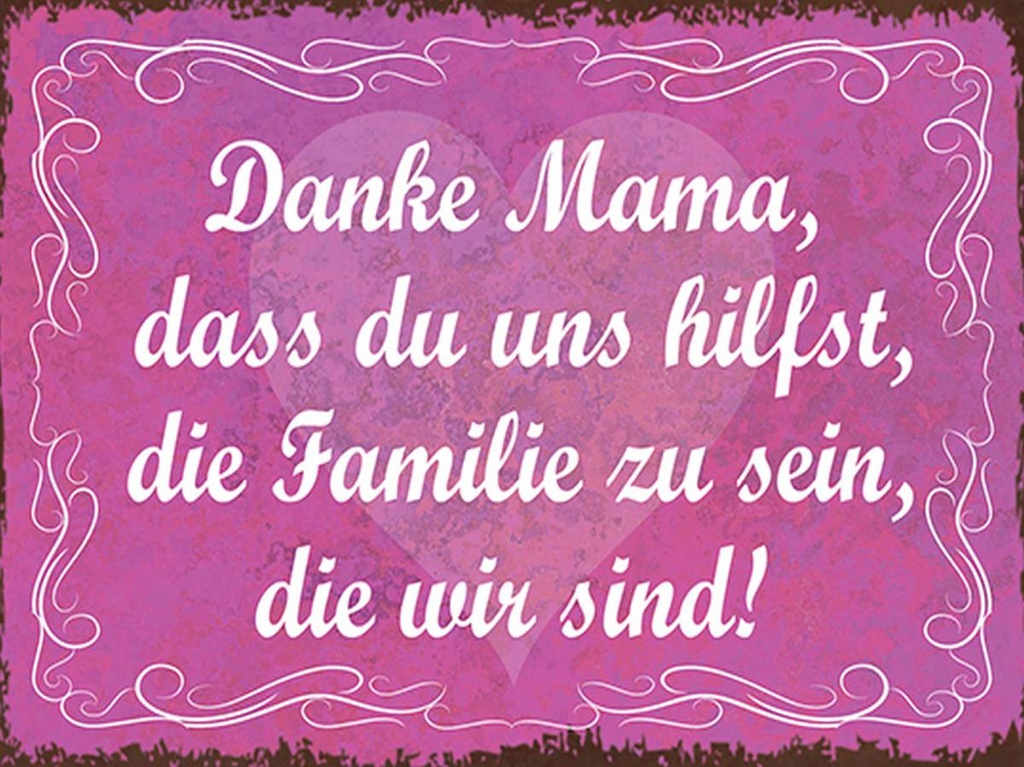 Holzschild 30x40 cm Danke Mama dass du uns hilfst