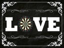 Holzschild 30x40 cm Love Darts