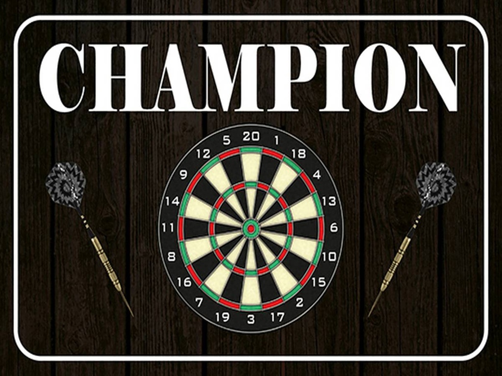 [LA-1791933-H] Holzschild 30x40 cm Darts Champion