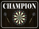 Holzschild 30x40 cm Darts Champion