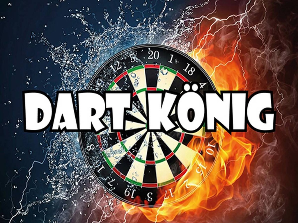Holzschild 30x40 cm Darts Dart König