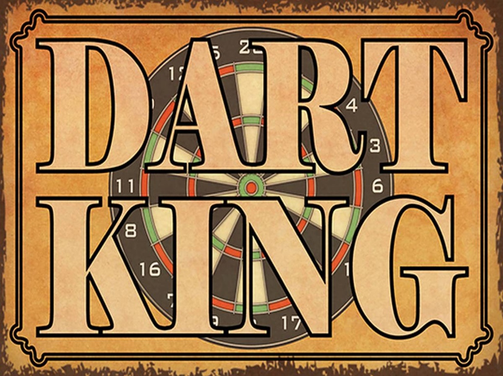 [LA-1791957-H] Holzschild 30x40 cm Dart King