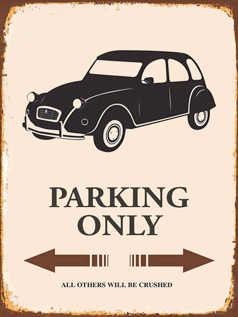 [LA-1791963-H] Holzschild 40x30 cm Auto Parking only all others