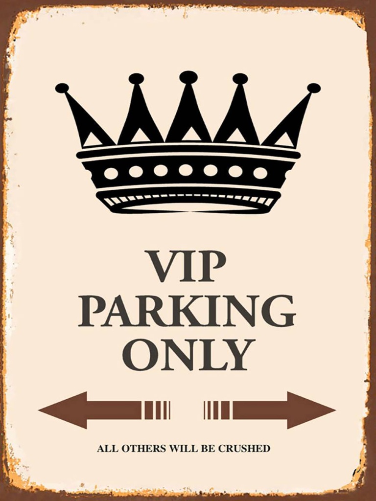 [LA-1791965-H] Holzschild 40x30 cm VIP Parking only all others