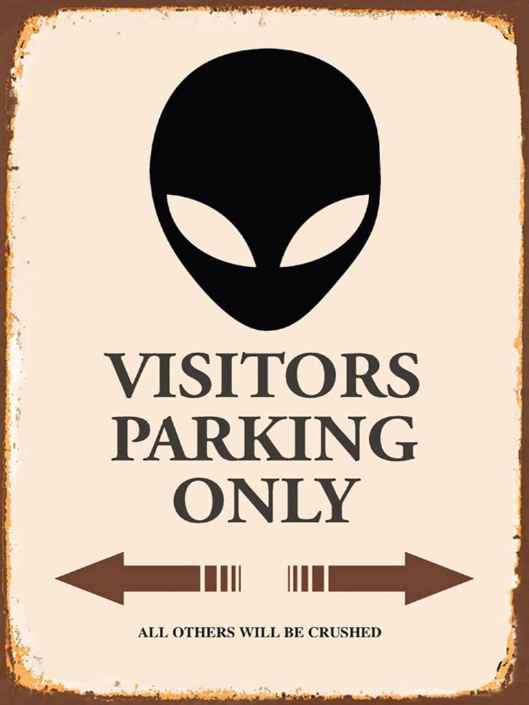 [LA-1791966-H] Holzschild 40x30 cm Visitors Parking only all others
