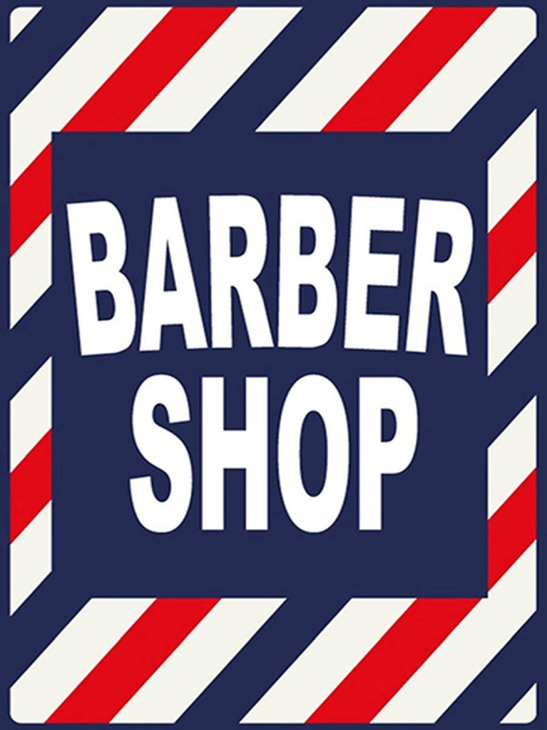[LA-1791976-H] Holzschild 40x30 cm Barbershop Friesur