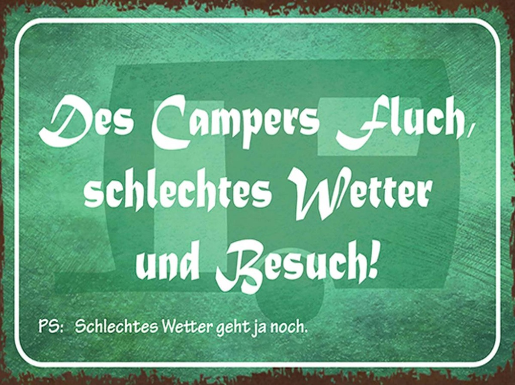 [LA-1791978-H] Holzschild 30x40 cm campers Fluch schlechtes Wetter