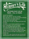 Holzschild 40x30 cm Murphy's Law Anything That Can