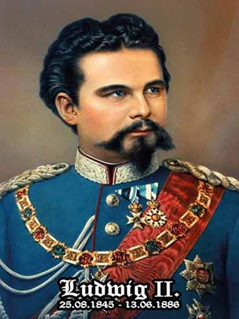 [LA-1791987-H] Holzschild 40x30 cm Portrait Nostalgie König Ludwig II