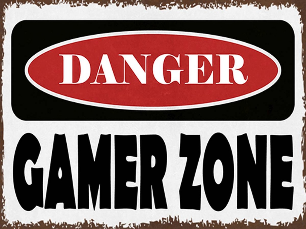 [LA-1791992-H] Holzschild 30x40 cm danger Gamer Zone