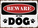 Holzschild 30x40 cm beware of the dog Vorsicht Hund