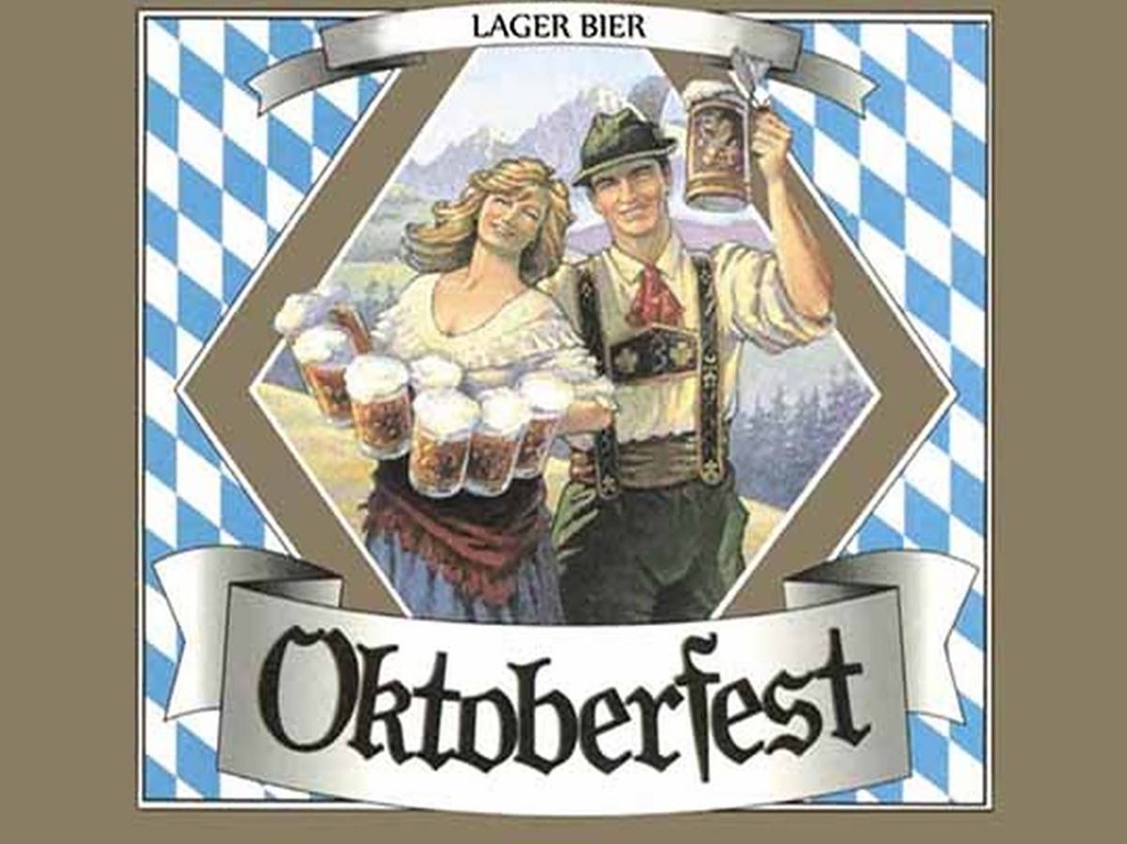 Holzschild 30x40 cm Oktoberfest Lager Bier Bayern