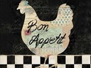 Holzschild 30x40 cm Huhn Hühner Bon Appetit Eier