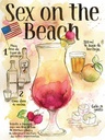Holzschild 40x30 cm Rezept Sex on the Beach Licor Vodka