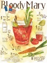 Holzschild 40x30 cm Rezept Bloody Mary Vodka limao tomate