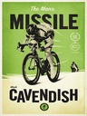 Holzschild 40x30 cm Fahrrad the Manx missile Mark Cavendish