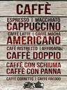 Holzschild 40x30 cm Caffee Caffe espresso capuccino latte