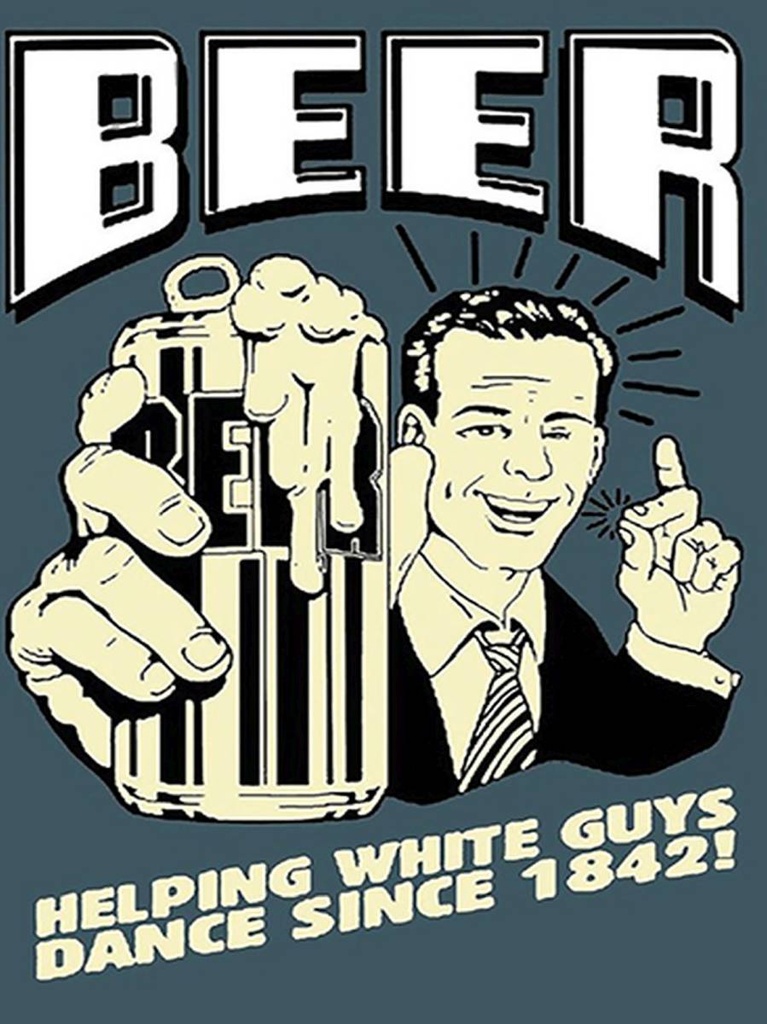 [LA-1792048-H] Holzschild 40x30 cm Beer helping white guys 1842