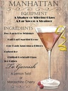 Holzschild 40x30 cm Alkohol Manhattan Equipment ingredients