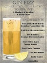 Holzschild 40x30 cm Alkohol Gin Fizz Equipment ingredients