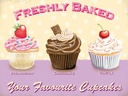 Holzschild 30x40 cm baked your favourite cupcakes