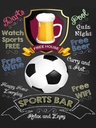 Holzschild 40x30 cm sports bar free wine darts pool