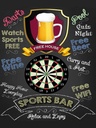 Holzschild 40x30 cm sports bar Darts relax and enjoy