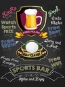 Holzschild 40x30 cm sports bar Golf relax and enjoy