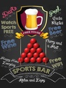 Holzschild 40x30 cm sports bar Free WIFI free Beer