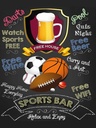 Holzschild 40x30 cm sports bar happy hour Beer darts