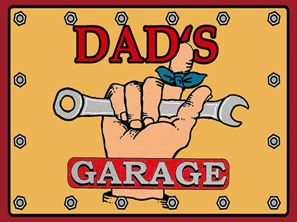 [LA-1792091-H] Holzschild 30x40 cm dad´s Garage Papa Werkstatt