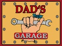 Holzschild 30x40 cm dad´s Garage Papa Werkstatt