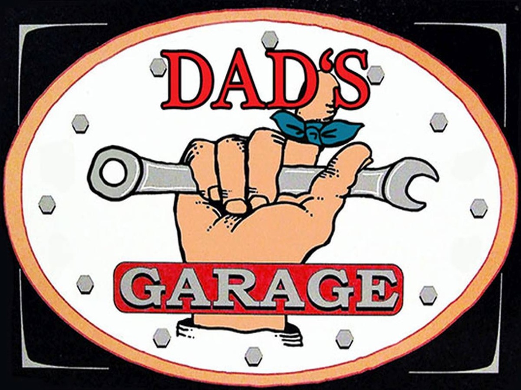 [LA-1792092-H] Holzschild 30x40 cm dad´s Garage Papas Werkstatt
