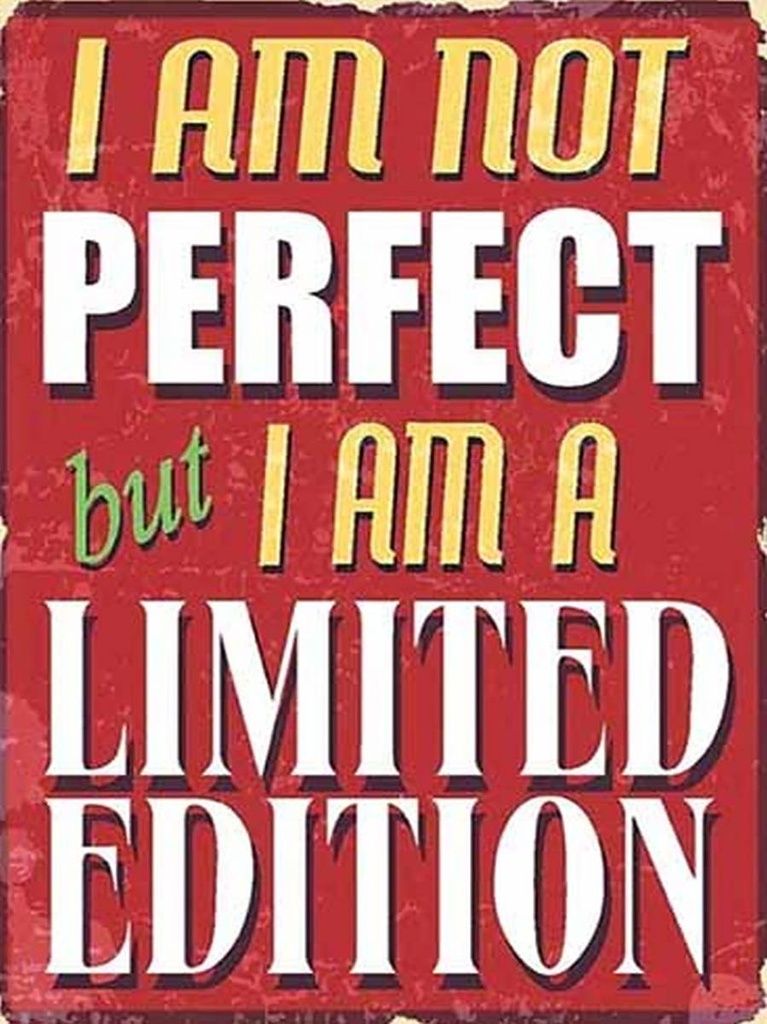 [LA-1792094-H] Holzschild 40x30 cm i am not perfect limited edition