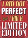 Holzschild 40x30 cm i am not perfect limited edition
