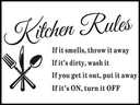 Holzschild 30x40 cm Kitchen Rules Küche Regeln