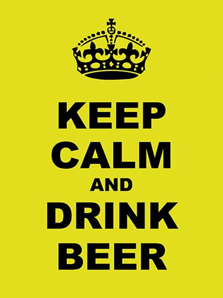 [LA-1792099-H] Holzschild 40x30 cm keep calm and drink beer